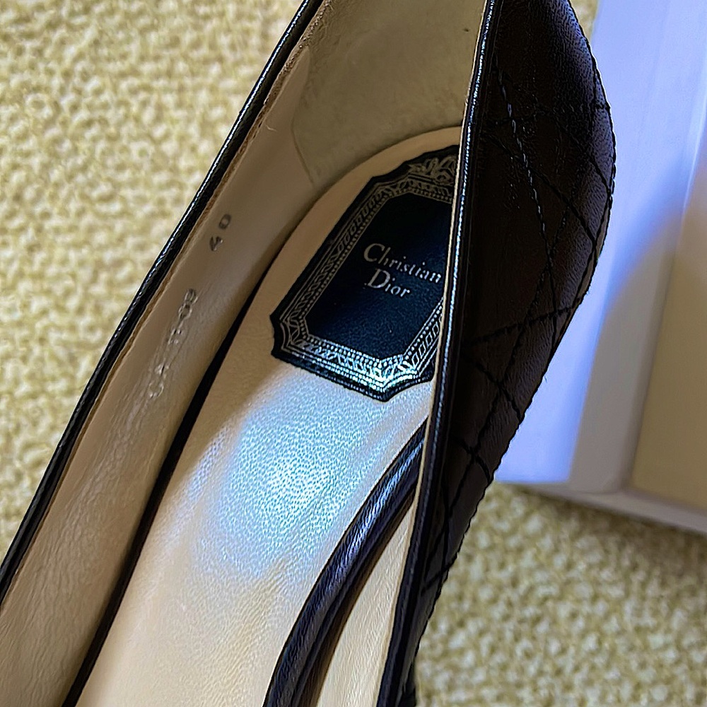 Dior Pump 12CM 900 Noir Cannage Lambski Size 40 - Picture 3 of 5